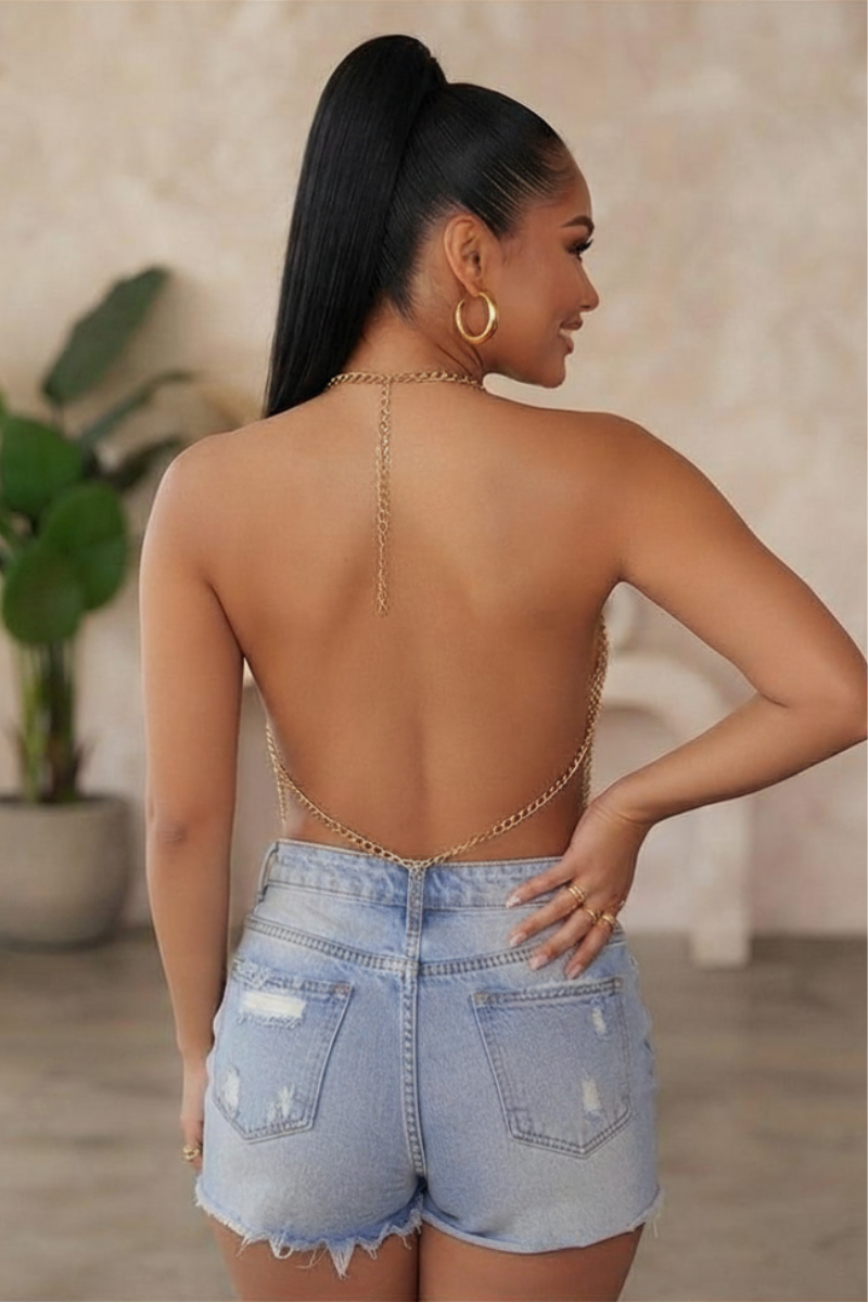 Street Glam Top - Gold