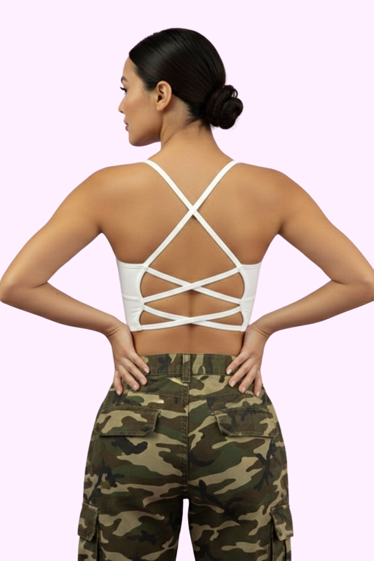 Black Widow Bralette - White