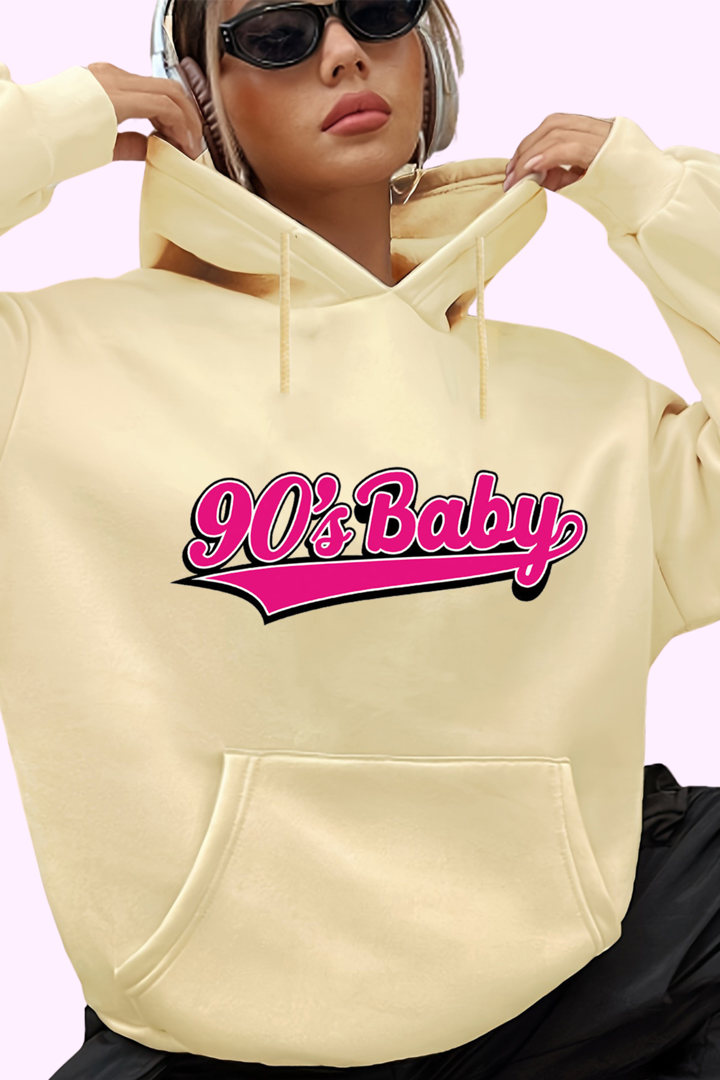 90s Baby Hoodie - Yellow