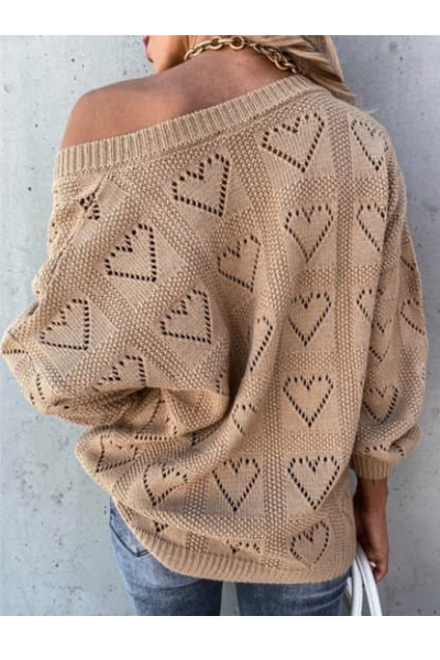 Fall in Love Sweater - Beige