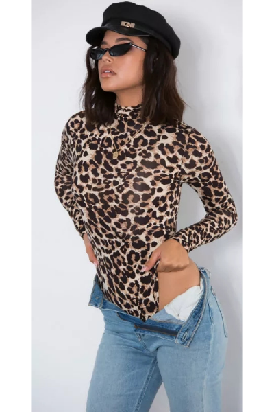 Feisty Bodysuit - Leopard