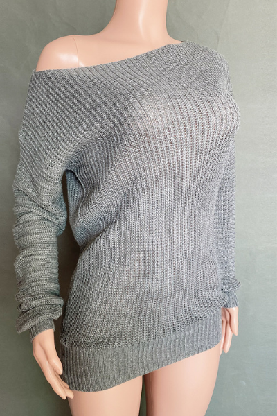 Afternoon Love Sweater Dress - Grey