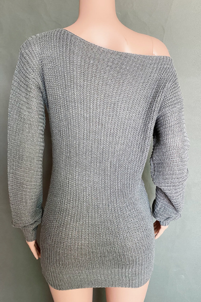 Afternoon Love Sweater Dress - Grey