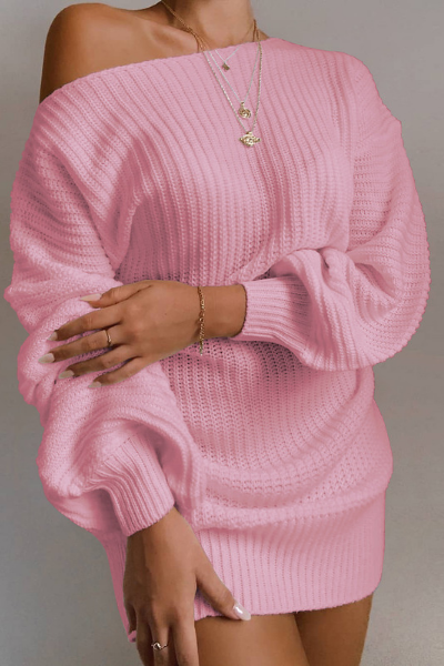 Afternoon Love Sweater Dress - Pink