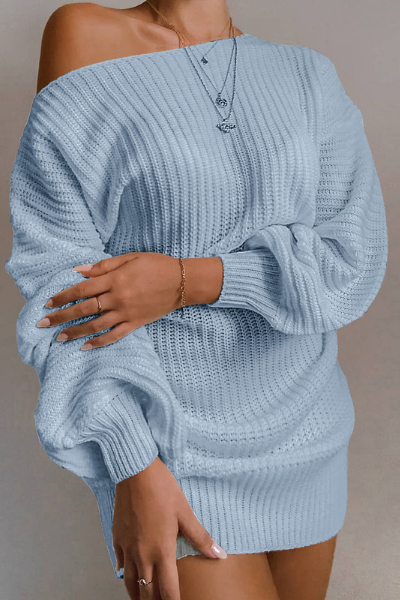 Afternoon Love Sweater Dress - Blue