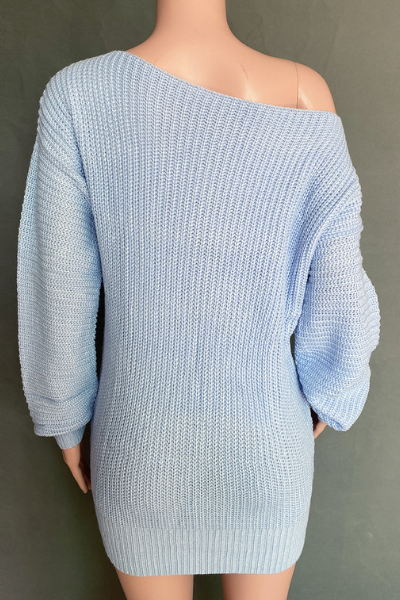 Afternoon Love Sweater Dress - Blue