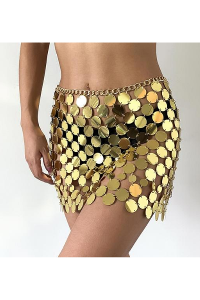 Party's Arrived Skirt - Gold