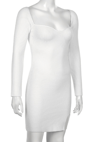 Sweet Thang Sweater Dress - White