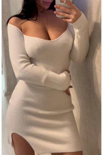 Sweet Thang Sweater Dress - White