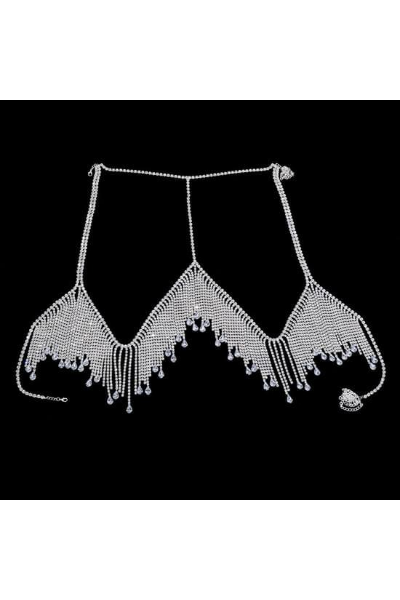 Bling It Up Jeweled Bralette - Silver – flyqueens