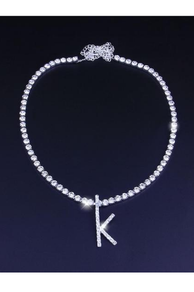 Name of a Queen Jeweled Initial Necklace