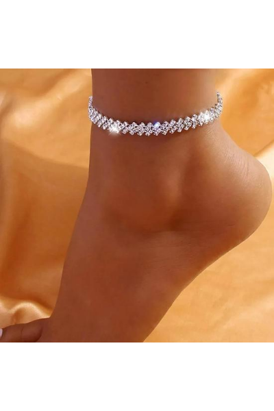 Stay Dazzled Anklet - Silver