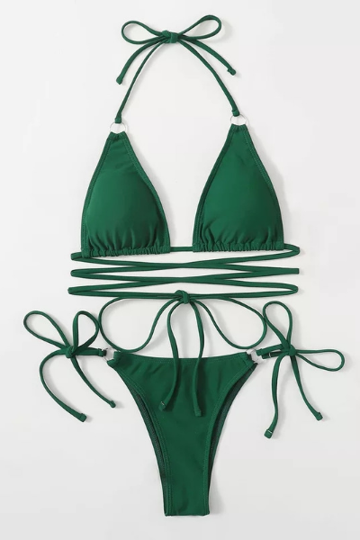 Hidden Treasure Bikini Set - Green