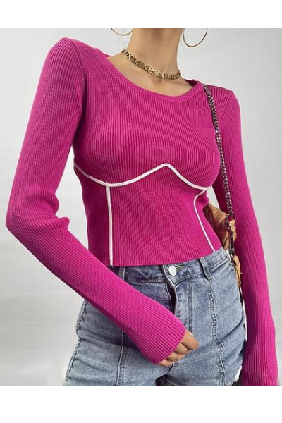 Fine Line Sweater - Pink