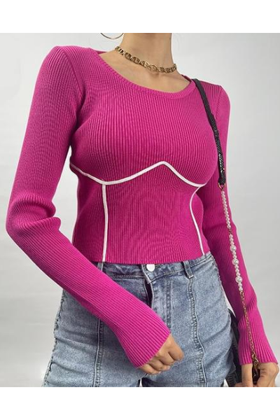 Fine Line Sweater - Pink