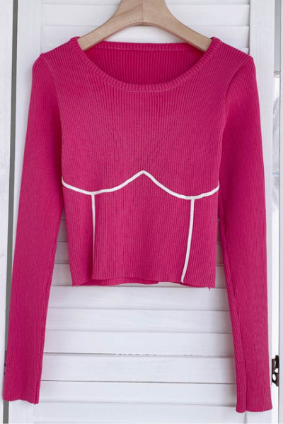 Fine Line Sweater - Pink