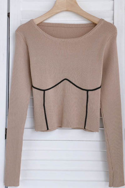 Fine Line Sweater - Beige