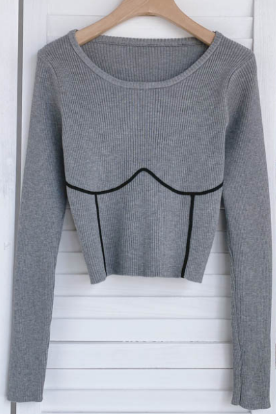 Fine Line Sweater - Grey