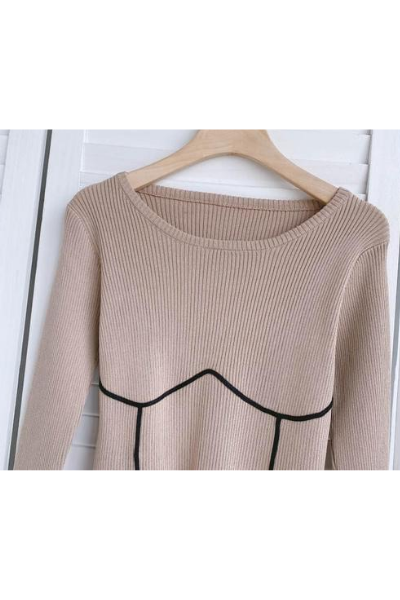 Fine Line Sweater - Beige