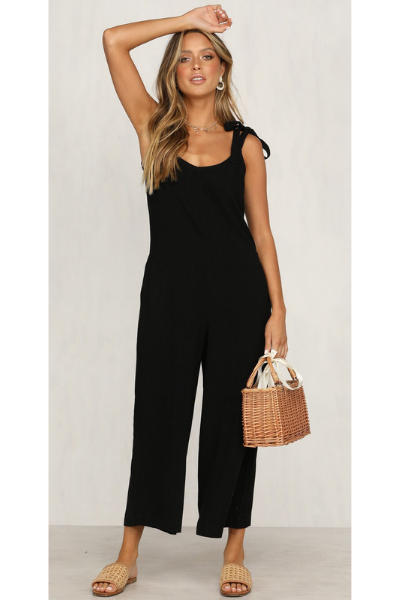 Sun Babe Jumpsuit - Black