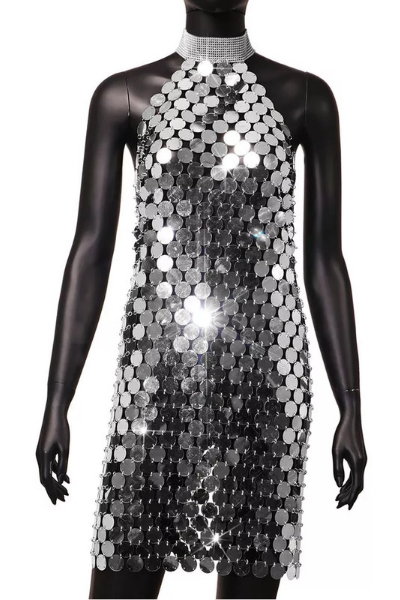 You Know My Name Dress - Silver
