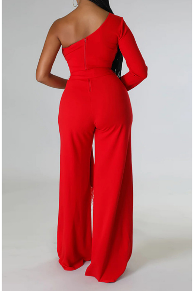 One Last Chance Jumpsuit - Red