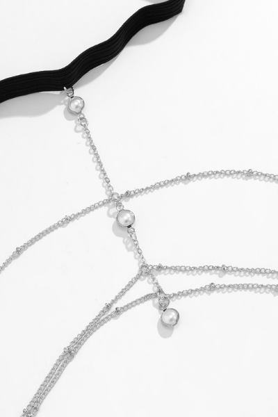 Pearl Princess Thigh Chain - Silver