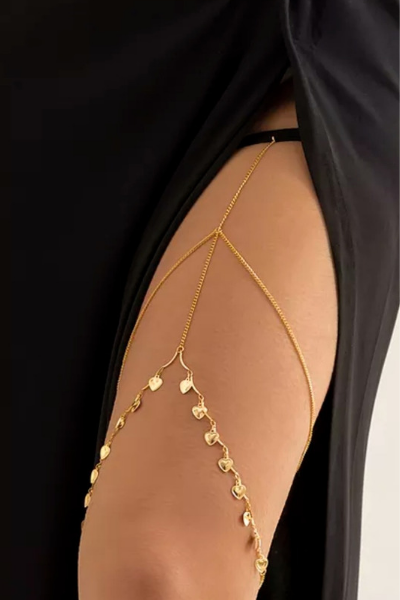 Only Love Thigh Chain - Gold