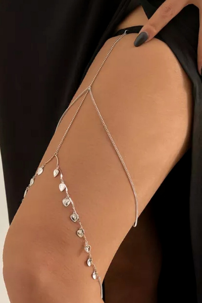 Only Love Thigh Chain - Silver