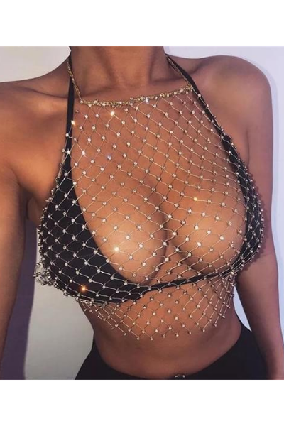 Outta Line Jeweled Top