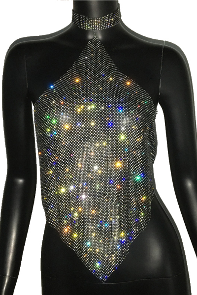 Better Than Gold Jeweled Top - Black