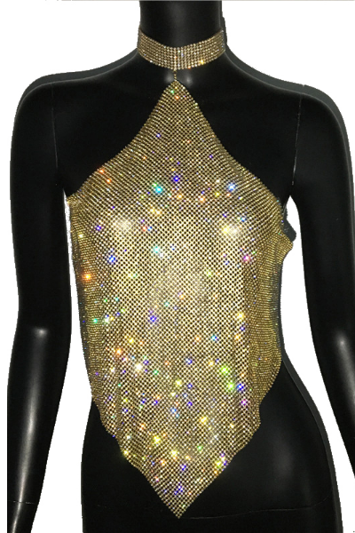 Better Than Gold Jeweled Top - Gold