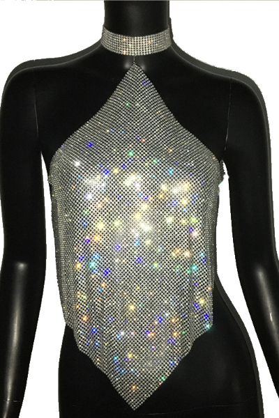 Better Than Gold Jeweled Top - Silver