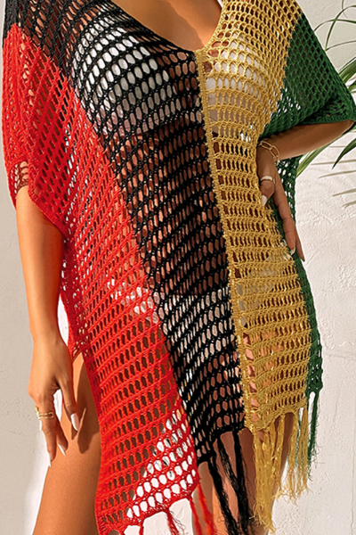 Paradise Coverup - Red/Black/Gold/Green