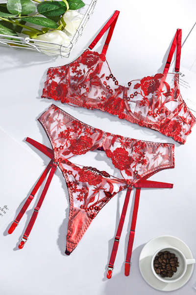 Become The Fire Lingerie Set - Red
