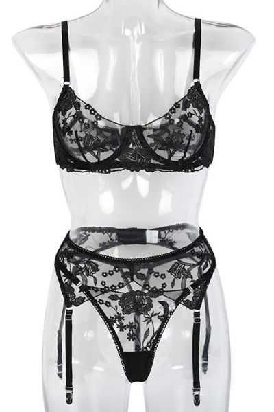 Become The Fire Lingerie Set - Black