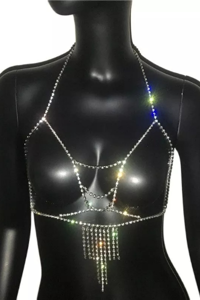 Alive In The Nighttime Jeweled Bralette