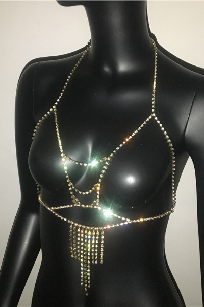 Alive In The Nighttime Jeweled Bralette