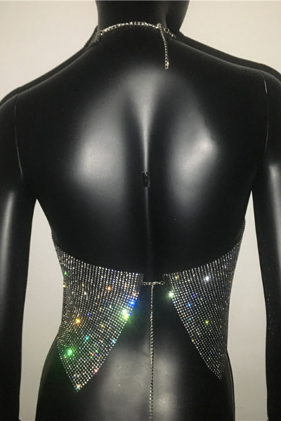 Hotties Only Jeweled Top - Black