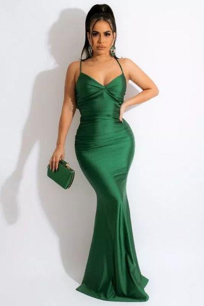 Run The Show Dress - Emerald