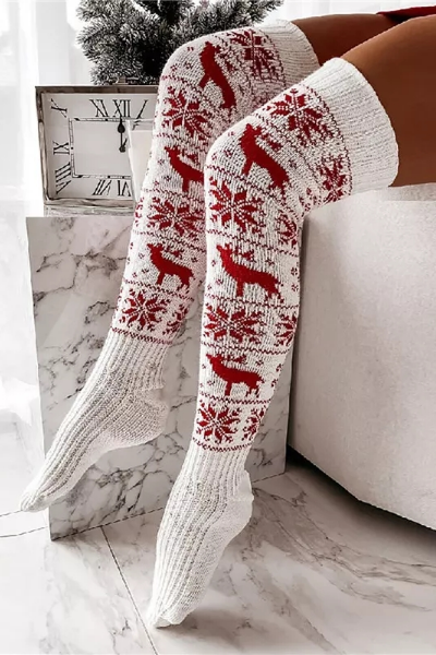Holiday Honey Socks - White