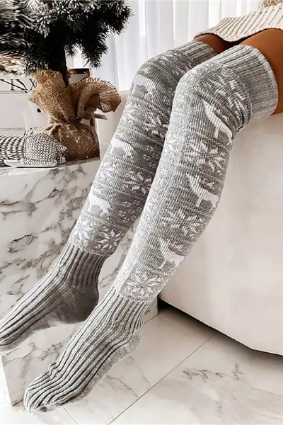 Holiday Honey Socks - Grey