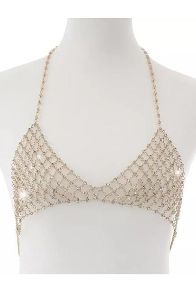Bring Your Best Jeweled Bralette - Gold