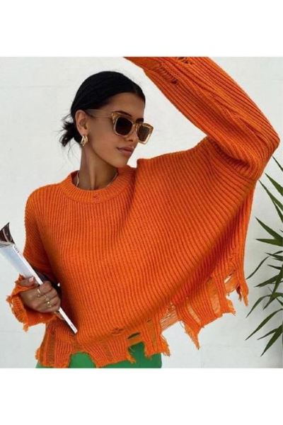 Rebel Bae Sweater - Orange