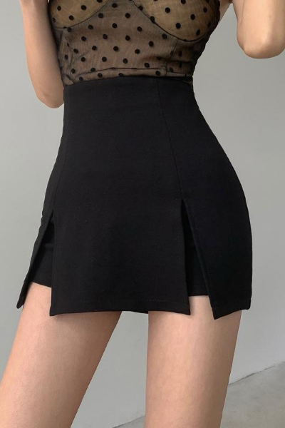 Cross Your Mind Skirt with Built-In Shorts