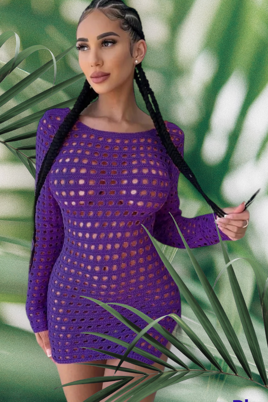 Private Beach Dress - Purple