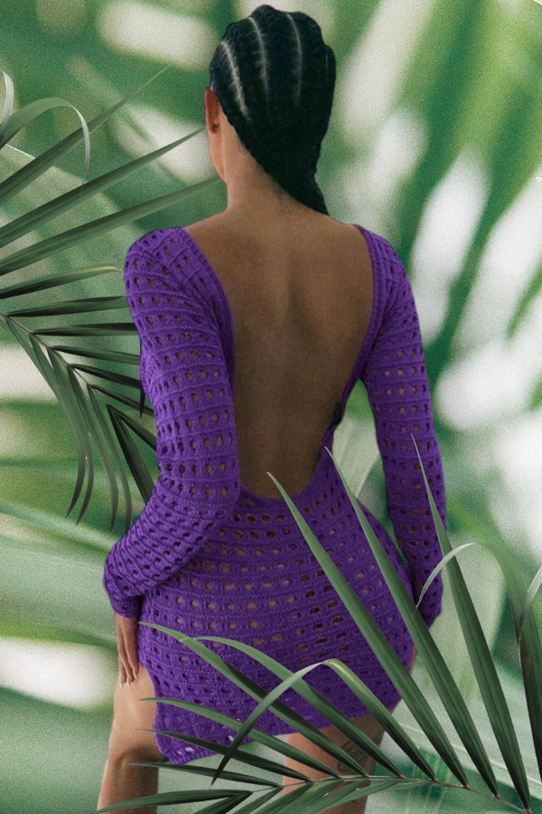 Private Beach Dress - Purple