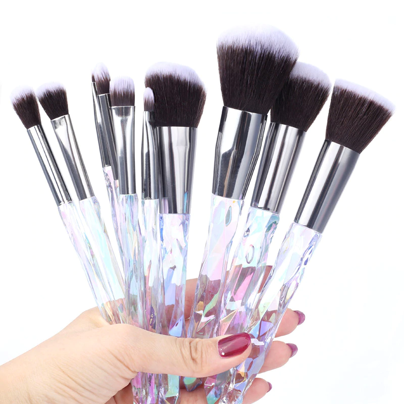Queen Thangs 10-Piece Makeup Brush Set - Opal & Black