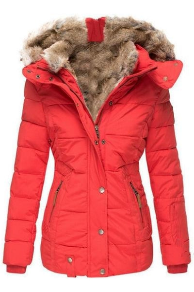 Winter Time Fine Parka - Red