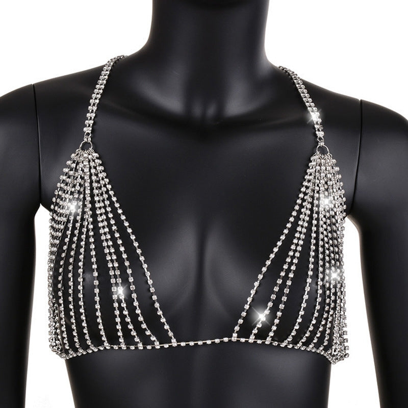 Boss Up Jeweled Bralette - Silver